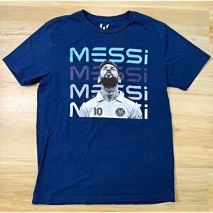 Lionel Messi Collection T Shirt Mens Small Navy Blue Soccer Graphic Tee Centric